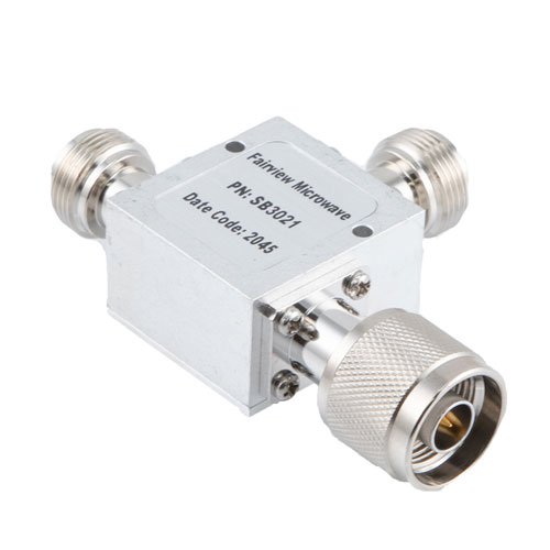 N Bias Tee From 10 MHz to 3 GHz Rated To 1000 mA And 72 Volts DC