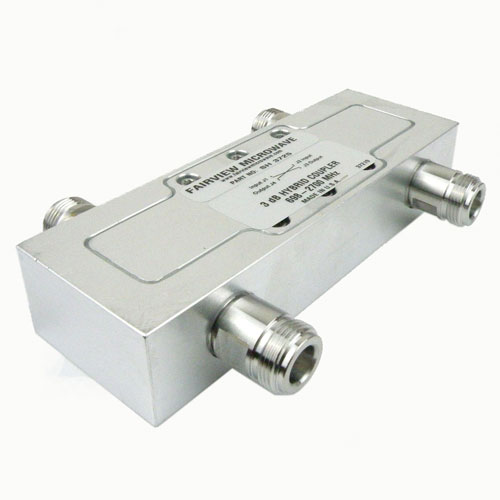 N 90 Degree Hybrid Coupler From 698 MHz to 2.7 GHz Rated To 160 Watts