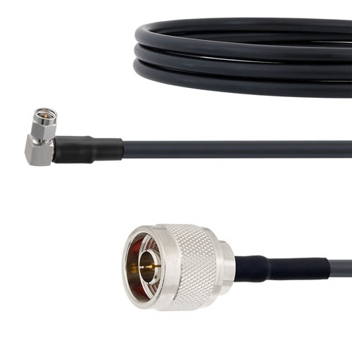 Low Loss RA SMA Male To N Male Cable LMR 240 DB Coax In 12 Inch