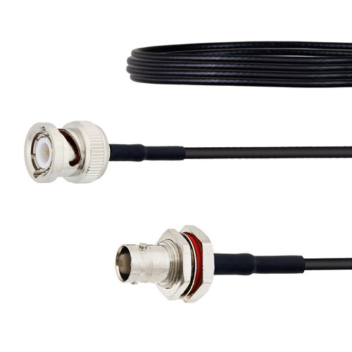 Low Loss BNC Male To BNC Female Bulkhead Cable LMR 100 Coax In 150 CM