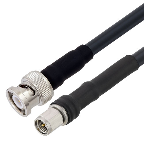 Low Loss SMA Male To BNC Male Cable LMR 240 Coax With Times Microwave