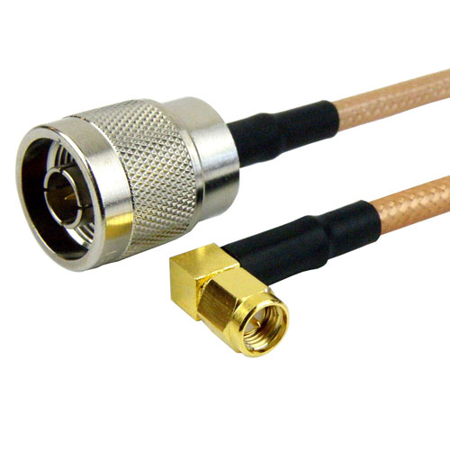 N Male To RA SMA Male Cable RG 142 Coax In 48 Inch