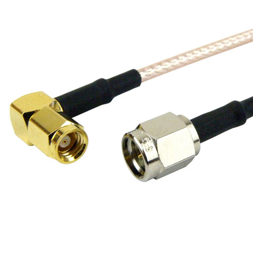 SMA Male Plug To RA SMC Plug Male Cable RG 316 Coax Up To 3 GHz 1