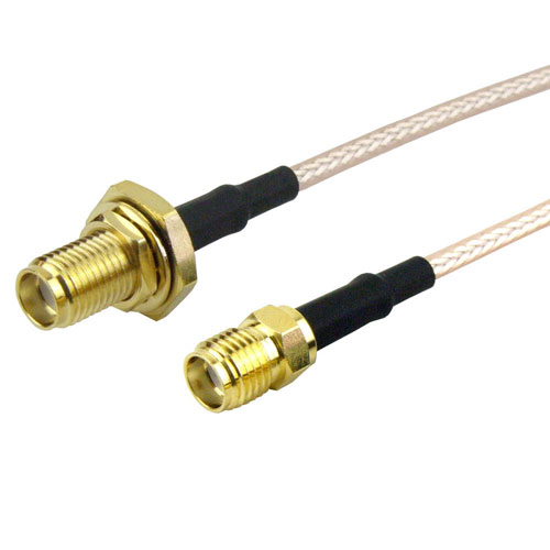 SMA Female Bulkhead To SMA Female Cable RG 316 Coax In 6 Inch With LF