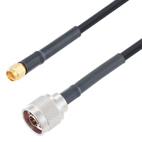 Low Loss N Male To SMA Male Cable LMR 240 DB Coax In 12 Inch