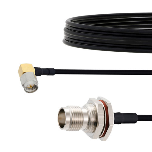 Ra Sma Male To Tnc Female Bulkhead Cable Fm Sr Tbj Coax In Inch