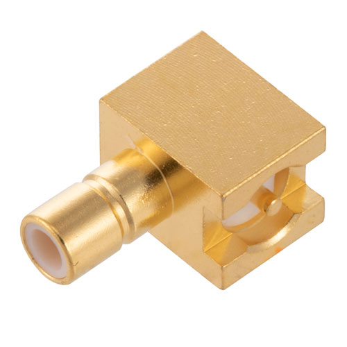 Rf Pcb Connector Smb Jack Right Angle Connector Solder Attachment