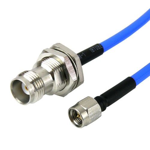 SMA Male To TNC Female Bulkhead Cable RG 402 Coax In 24 Inch And RoHS