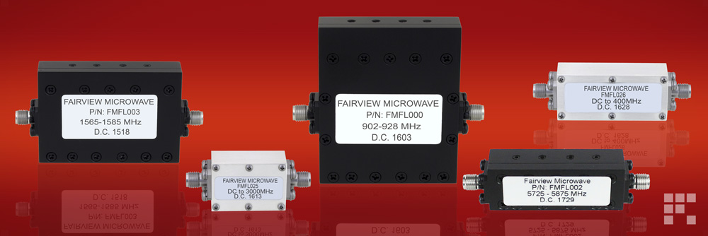 Image of Bandpass and Low Pass Filters from Fairview Microwave