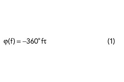 Equation 1 image of phase as a linear function of frequency equation