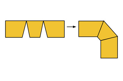 Figure 4 image of mitered waveguide bend construction