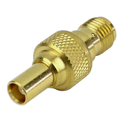 SMA Female (Jack) to MCX Female (Jack) Adapter, Gold Plated Beryllium Body, High Temp Fairview Microwave 31MCX-SMA-50-1