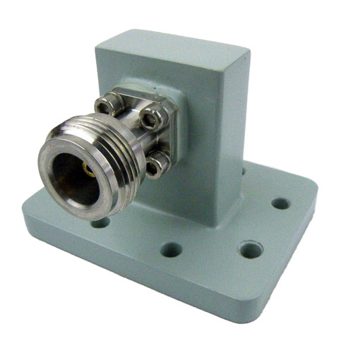 WR-90 to Type N Female Waveguide to Coax Adapter PDR100 Standard with 8.2 GHz to 12.4 GHz in Aluminum Fairview Microwave 90AC206NG