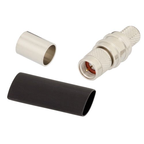 75 Ohm F Male (Plug) Connector For LMR-400-75 Cable, Crimp/Non-Solder Contact Fairview Microwave EZ-400-FM-75