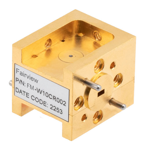 WR-10 Waveguide Circulator with 15 dB min Isolation from 92 GHz to 94 GHz using UG-387/U-M Cover Flange in Brass Fairview Microwave FM-W10CR002