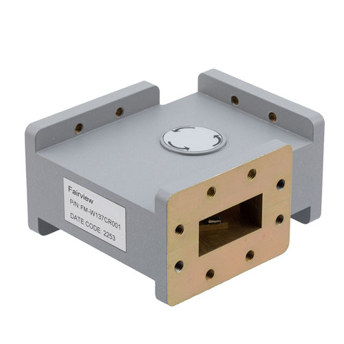 WR-137 Waveguide Circulator with 17 dB min Isolation from 5.38 GHz to 8.17 GHz using CPR137F Flange in Aluminum Fairview Microwave FM-W137CR001