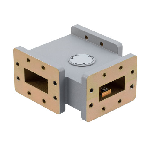 WR-137 Waveguide Circulator with 17 dB min Isolation from 5.38 GHz to 8.17 GHz using CPR137F Flange in Aluminum Fairview Microwave FM-W137CR001