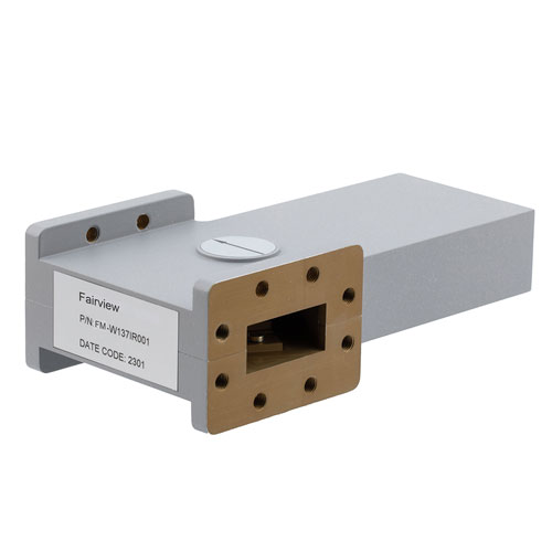 WR-137 Waveguide Isolator with 17 dB min Isolation from 5.38 GHz to 8.17 GHz using CPR137F Flange in Aluminum Fairview Microwave FM-W137IR001