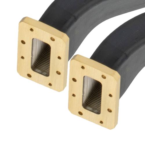 WR-137 Twistable Flexible Waveguide in 12 Inch Using CMR Flange with a 5.85 to 8.2 GHz Frequency Range Fairview Microwave FM-W137TF007-12