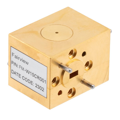 WR-15 Waveguide Circulator with 15 dB min Isolation from 61 GHz to 65 GHz using UG-385/U Cover Flange in Brass Fairview Microwave FM-W15CR001