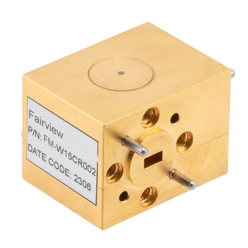 WR-15 Waveguide Circulator with 15 dB min Isolation from 65 GHz to 71 GHz using UG-385/U Cover Flange in Brass Fairview Microwave FM-W15CR002