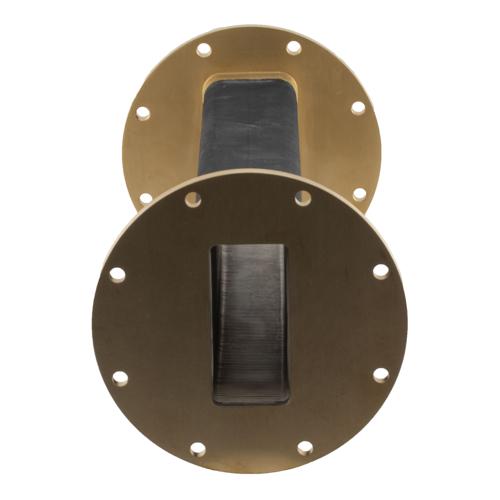 WR-284 Twistable Flexible Waveguide in 12 Inch Using UG Round Cover Flange with a 2.6 to 3.95 GHz Frequency Range Fairview Microwave FM-W284TF001-12