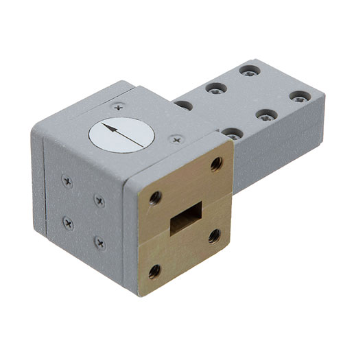 WR-34 Waveguide Isolator with 18 dB min Isolation from 21.7 GHz to 33 GHz using Cover Flange in Aluminum Fairview Microwave FM-W34IR001