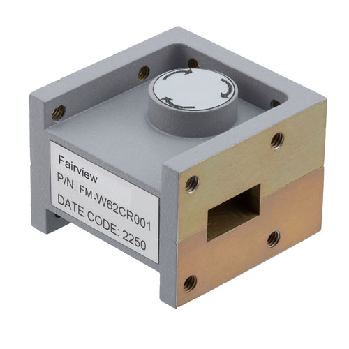 WR-62 Waveguide Circulator with 20 dB min Isolation from 11.9 GHz to 18 GHz using Cover Flange in Aluminum Fairview Microwave FM-W62CR001