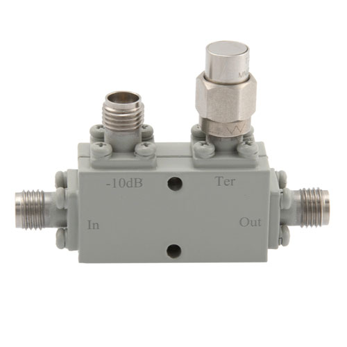 2.92mm Directional Coupler 10 dB 18 GHz to 40 GHz Rated to 30 Watts Fairview Microwave FM2CP1126-10