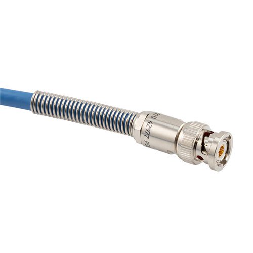 1553 TRB 3-Slot Plug to Blunt Cut Sexless Cable 78 Ohm FMBC-30-02001 Coax in 60 Inch with Bend Relief with LF Solder Fairview Microwave FM3MSA00546-60