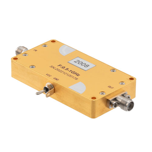 Analog Phase Shifter, 0.5 GHz to 1 GHz, 180 degree Phase Range, 0V to +15V Control Voltage, Max Pin +30 dBm, SMA Fairview Microwave FM82P2008