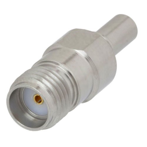 SMA Female (Jack) to Mini SMP Male (Plug) Full Detent Adapter, Passivated Stainless Steel Body, 1.35 VSWR Fairview Microwave FMAD1000