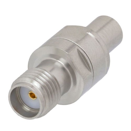 SMA Female (Jack) to SMP Male (Plug) Limited Detent Adapter, Passivated Stainless Steel Body, 1.3 VSWR Fairview Microwave FMAD1007