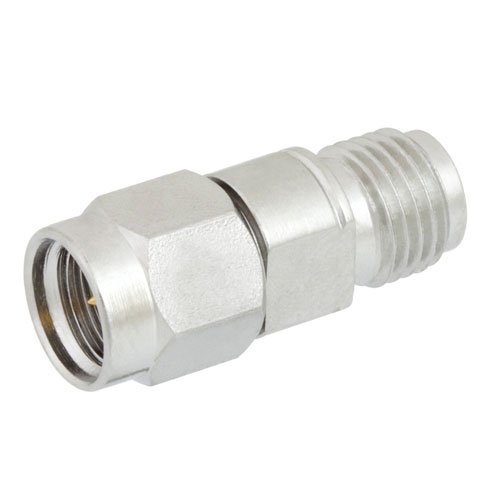 2.92mm Male (Plug) to 2.4mm Female (Jack) Adapter, Passivated Stainless Steel Body, High Temp, 1.25 VSWR Fairview Microwave FMAD1028