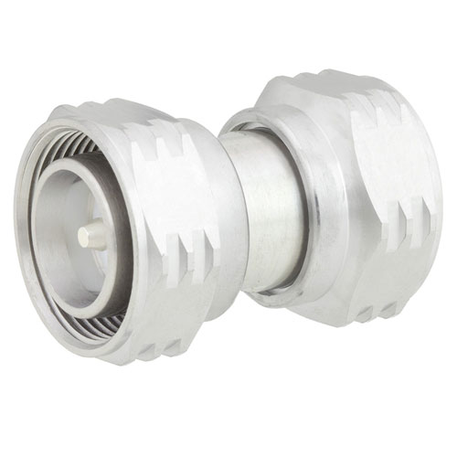 Low PIM 4.3-10 Male (Plug) to 4.3-10 Male (Plug) Adapter, Tri-Metal Plated Brass Body, 1.08 VSWR Fairview Microwave FMAD1095