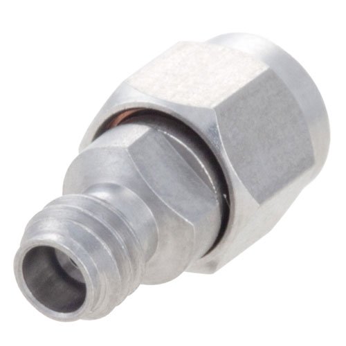 1.0mm Female (Jack) to 1.0mm Male (Plug) Adapter, Passivated Stainless Steel Body, High Temp, 1.28 VSWR Fairview Microwave FMAD1161