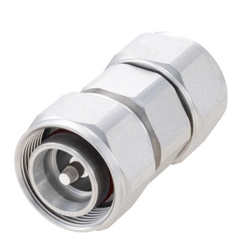 Low PIM 4.3-10 Male (Plug) to 4.3-10 Male (Plug) Adapter, Tri-Metal Plated Brass Body, High Temp, 1.25 VSWR Fairview Microwave FMAD1166