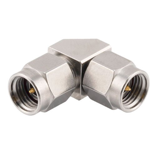 Miter RA 2.92mm Male to 2.92mm Male Adapter with Passivated Stainless Steel Body Fairview Microwave FMAD1218