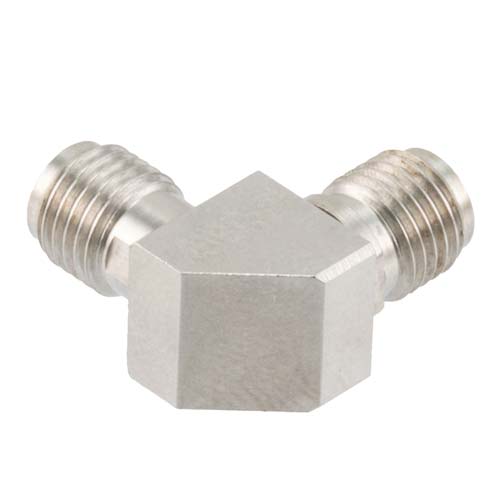 Miter RA 2.92mm Female to 3.5mm Female Adapter with Passivated Stainless Steel Body Fairview Microwave FMAD1223