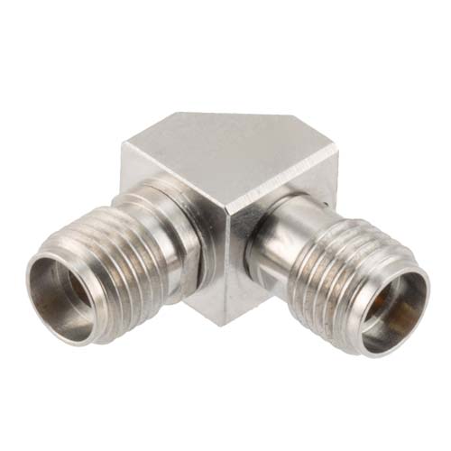 Miter RA 2.92mm Female to 3.5mm Female Adapter with Passivated Stainless Steel Body Fairview Microwave FMAD1223