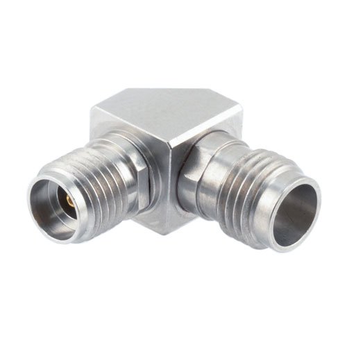 Miter RA 2.4mm Female to 2.92mm Female Adapter with Passivated Stainless Steel Body Fairview Microwave FMAD1227