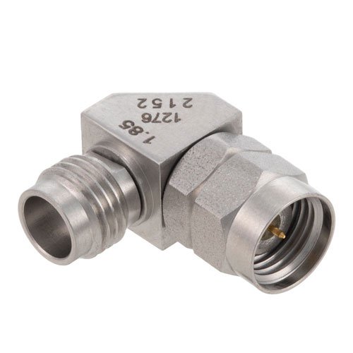 RA 1.85mm Male to 1.85mm Female Adapter with Passivated Stainless Steel Body Fairview Microwave FMAD1276