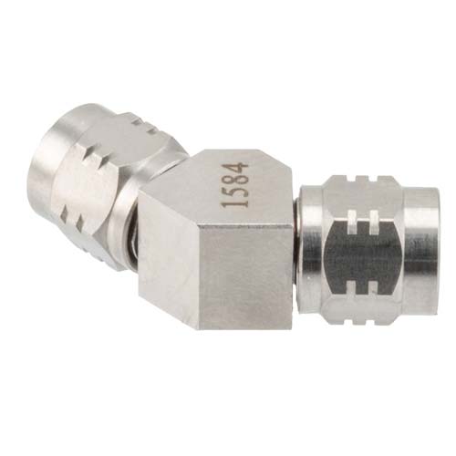 1.85mm Male (Plug) to 1.85mm Male (Plug) Adapter, 45 Degree Angle, 67GHz, VSWR 1.35 Fairview Microwave FMAD1584