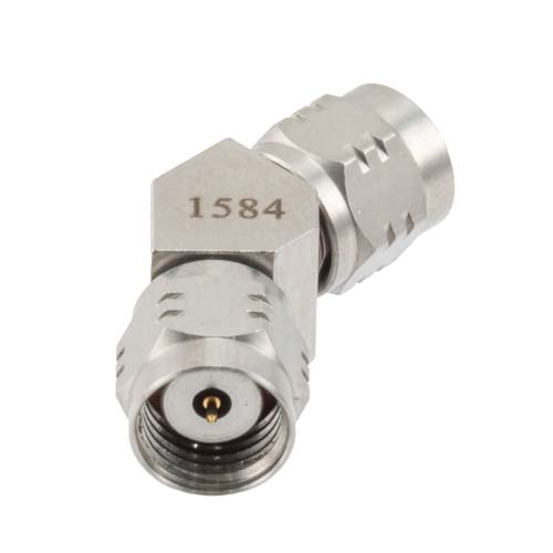 1.85mm Male (Plug) to 1.85mm Male (Plug) Adapter, 45 Degree Angle, 67GHz, VSWR 1.35 Fairview Microwave FMAD1584