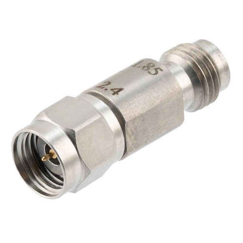 Engineering Grade 1.85mm Female (Jack) to 2.4mm Male (Plug) Adapter with Stainless Steel Body Fairview Microwave FMAD1616