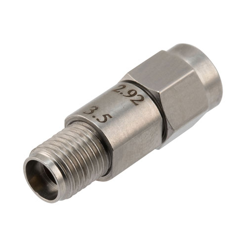 Engineering Grade 2.92mm Male (Plug) to 3.5mm Female (Jack) Adapter with Stainless Steel Body Fairview Microwave FMAD1635