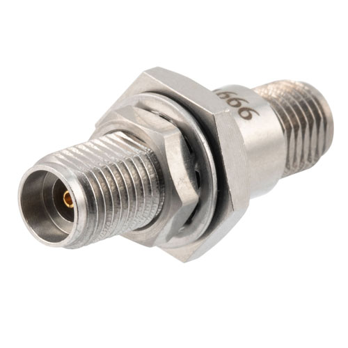 High Temperature Adapter Bulkhead 2.92mm Female to 2.92mm Female, IP67 Rated 40GHz VSWR1.25, MIL-STD 348B with Stainless Steel Body Fairview Microwave FMAD1666