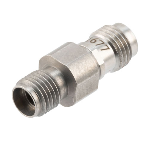 High Temperature Adapter 3.5mm Female to 2.4mm Female, 34.5GHz VSWR1.25, MIL-STD 348B with Stainless Steel Body Fairview Microwave FMAD1677