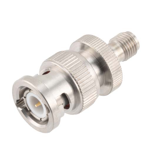 SMA Female to BNC Male Adapter with Passivated Stainless Steel Body Fairview Microwave FMAD91795