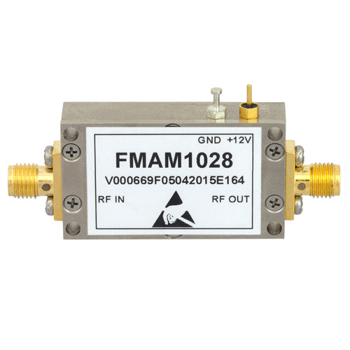 0.7 dB NF Low Noise Amplifier Operating From 1.2 GHz to 1.6 GHz with 40 dB Gain, 12 dBm P1dB and SMA Fairview Microwave FMAM1028